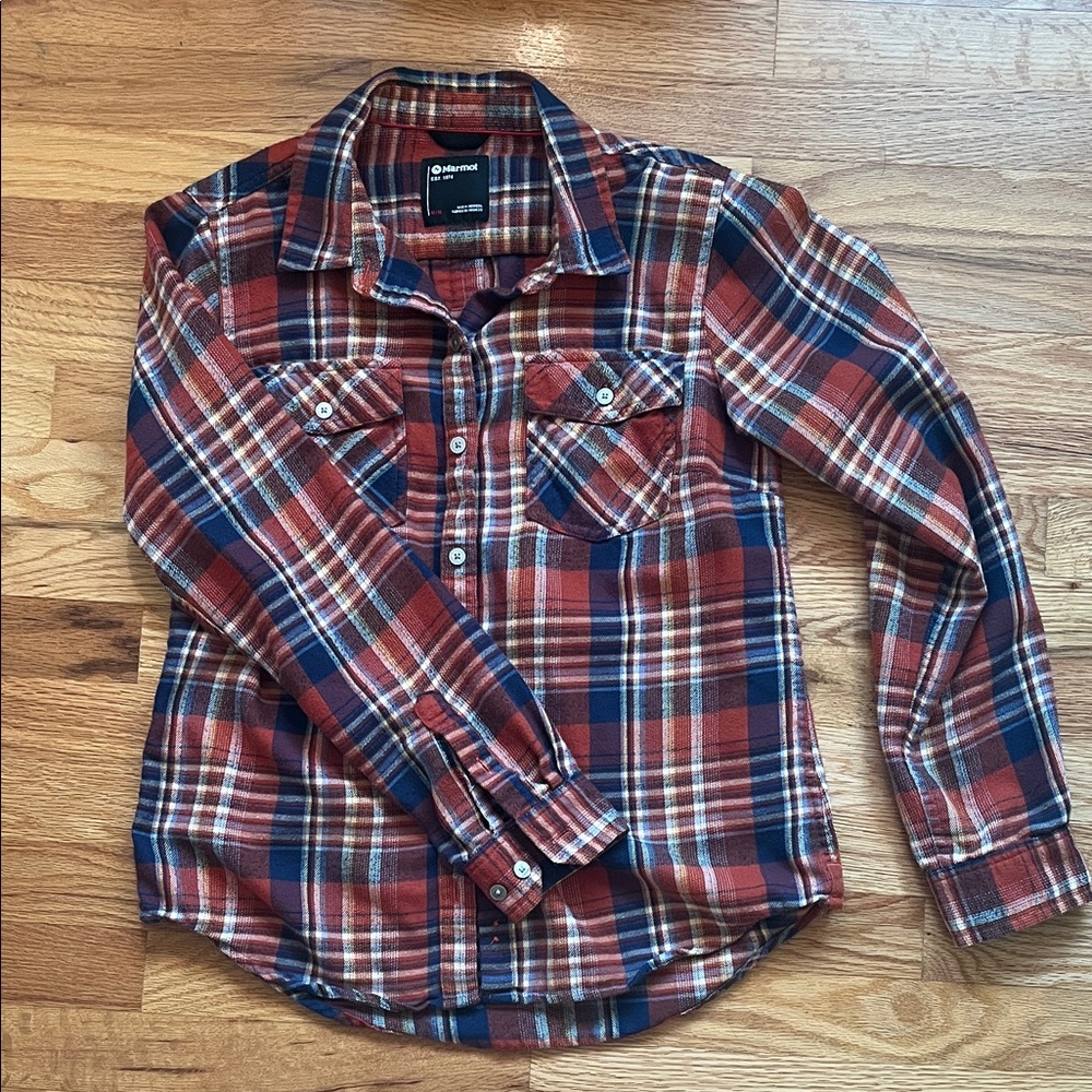 Marmot Red and Blue Plaid Shirt